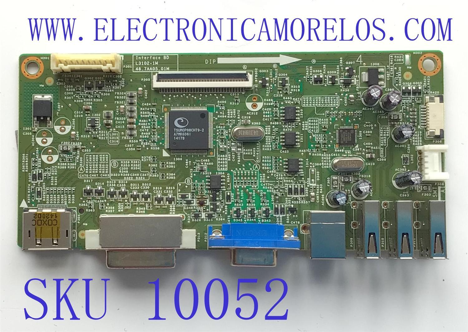 MAIN PARA MONITOR DELL / NUMERO DE PARTE 65.7AAZ1.001 / 48.7AA05.01M / 23904257 / L3102-1M / MODELO P2014HT	